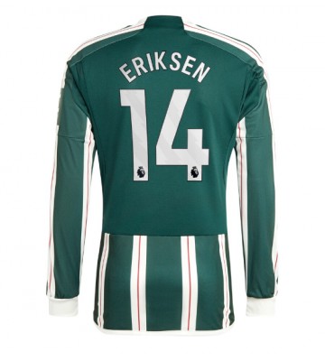 Maillot de foot Manchester United Christian Eriksen #14 Extérieur 2023-24 Manche Longue